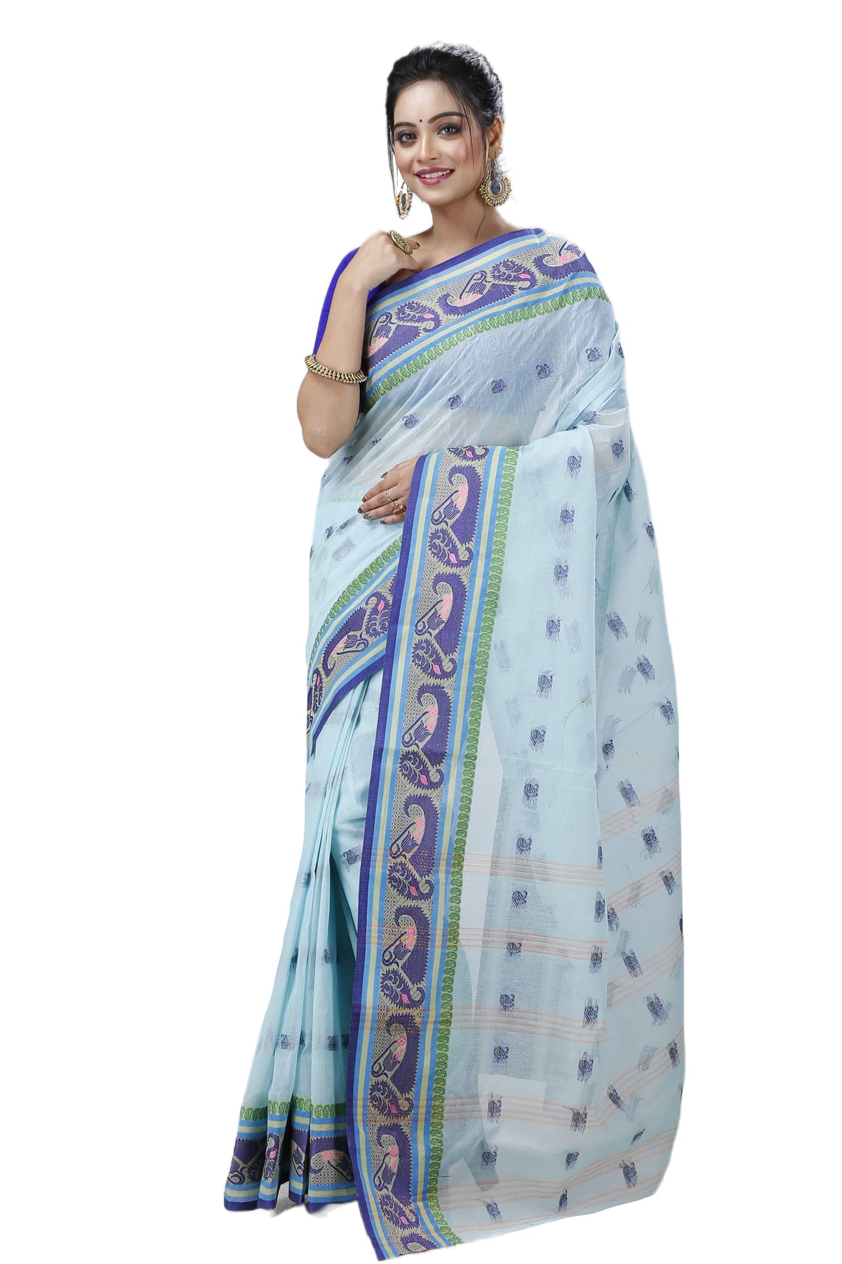 Cotton Tant Saree Kolka Design Self Design, Cotton Tant Pure