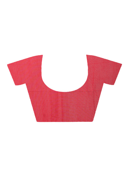Cotton Handloom Saree Applique Design Woven Handloom Saree