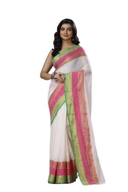 Pure Cotton Mulmul Saree 3d Design South Indian Style Woven Handloom Mulmul Saree