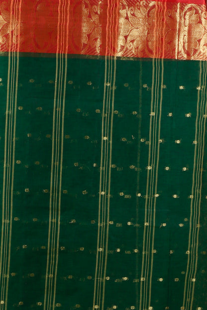 Pure Cotton Tant Sare Ball Buti Design Tant Saree With Self Design Zari Border