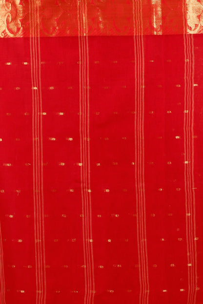 Pure Cotton Tant Saree Ball Buti Design Tant Saree With Self Design Zari Border