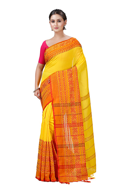 Cotton Handloom Saree Begampuri Design Woven Handloom Saree Blend Cotton