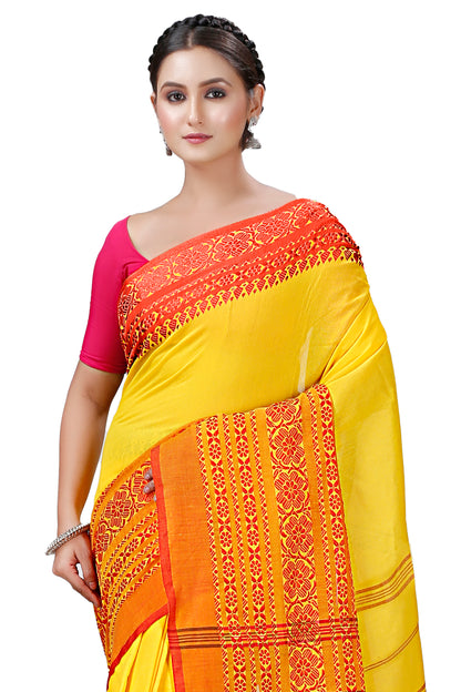 Cotton Handloom Saree Begampuri Design Woven Handloom Saree Blend Cotton