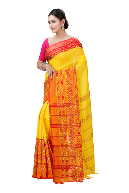 Cotton Handloom Saree Begampuri Design Woven Handloom Saree Blend Cotton