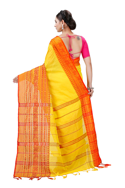 Cotton Handloom Saree Begampuri Design Woven Handloom Saree Blend Cotton