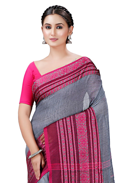 Cotton Handloom Saree Begampuri Design Woven Handloom Saree Blend Cotton