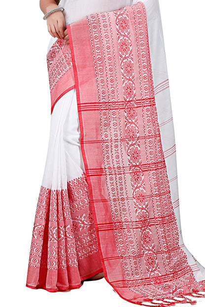 Cotton Handloom Saree Begampuri Design Woven Handloom Saree Blend Cotton